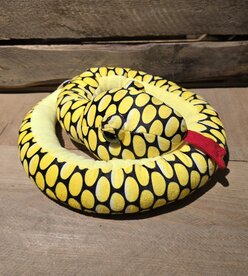 Pluche slang 120cm geel