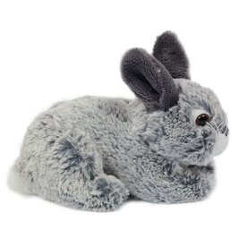Pluche konijn 18cm grijs