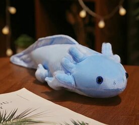 Pluche axelotl 45cm blauw