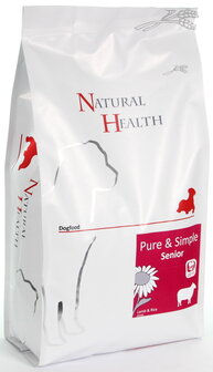 Natural Health dog lamb &amp; rice senior 12,5kg