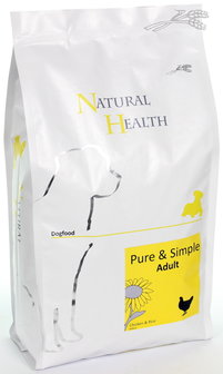 Natural Health dog chicken &amp; rice adult 12,5kg