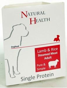 Natural Health steamed pure and simple lamb &amp; rice 395gr