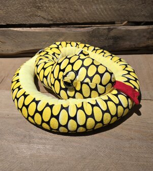Pluche slang 120cm geel