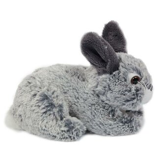 Pluche konijn 18cm grijs