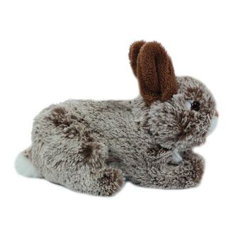 Pluche konijn 18cm bruin