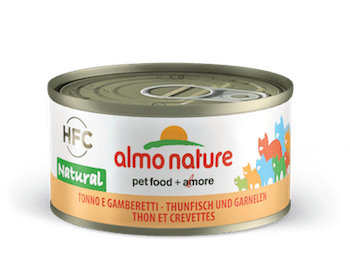 Almo Nature tonijn en garnaaltjes 70gr