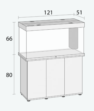 Juwel rio 350 licht hout