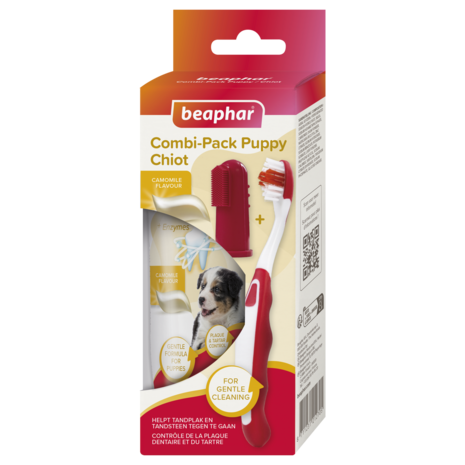 Beaphar tandenborstel & tandpasta set puppy